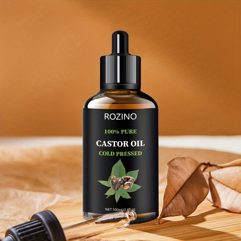 UNREFINED CASTOR OIL Cold Pressed for Hair, Eyelashes, Eyebrows, Skin & Nails Care, Hypoallergenic for All Skin Types