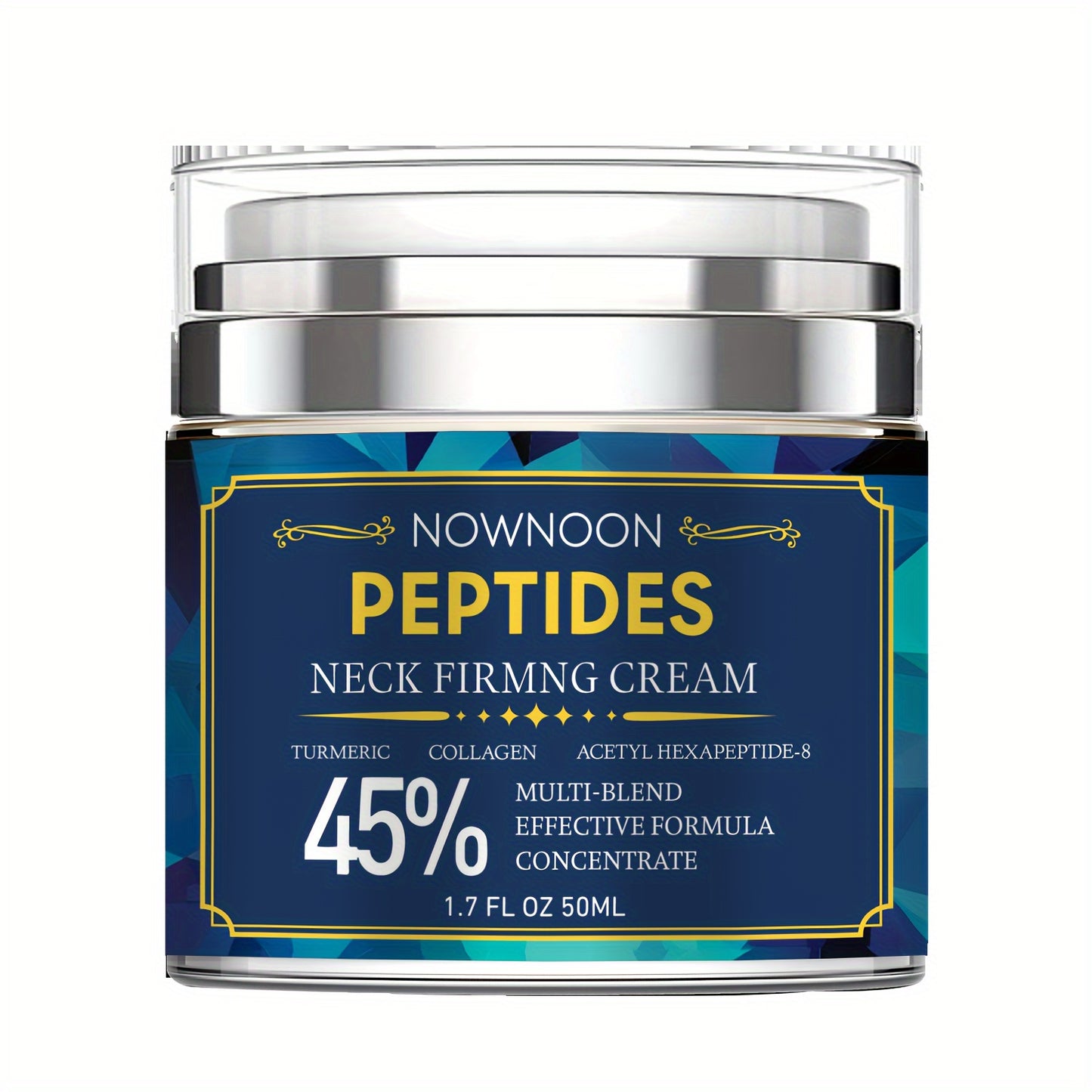 50ml PEPTIDES NECK FIRMING CREAM - Aging Defying Facial Moisturizer With Acetyl Hexapeptide-8, Collagen & Hyaluronic Acid - Day & Night Wrinkle Smoothing Cream - 1.7 Fl.Oz