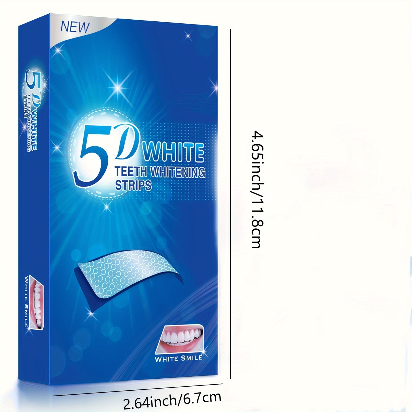 56pcs 5D Teeth Whitening Strips Kit - Safe & Effective, Natural Quick Brightening, Plant-Based Formula for Sensitive Teeth