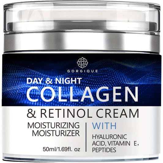 COLLAGEN CREAM For Face With Retinol And Hyaluronic Acid, Day And Night & Skincare Facial Moisturizer