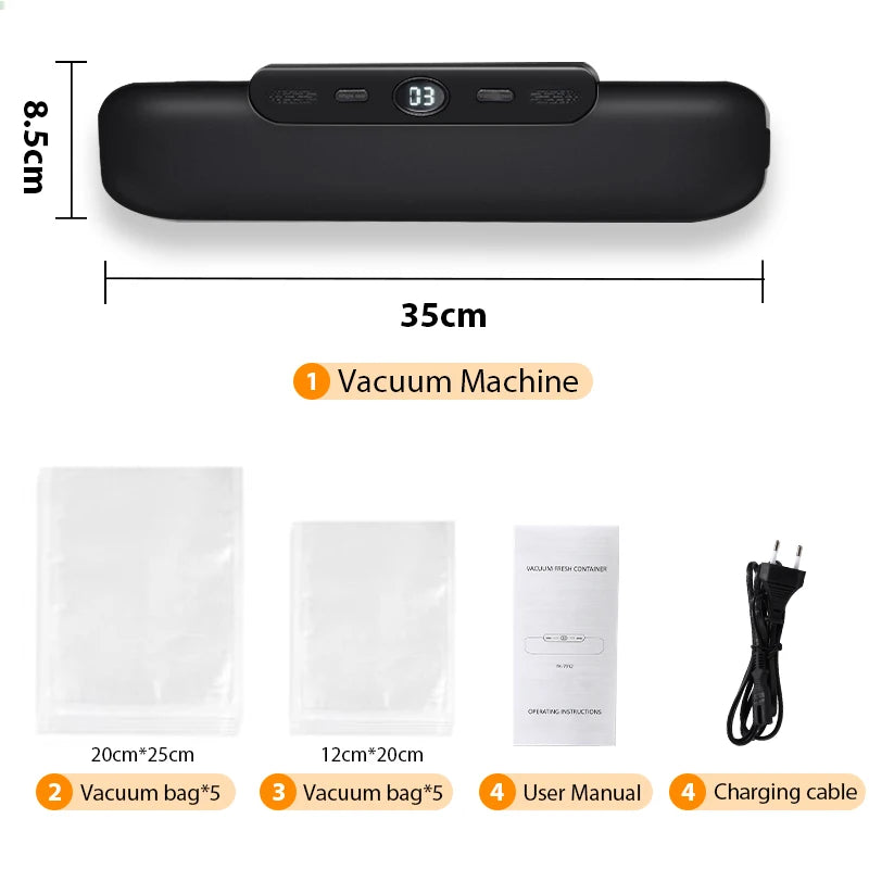 VACUUM SEALER PACKAGING MACHINE With Free 10pcs Vacuum bags Household Vacuum Food Sealing