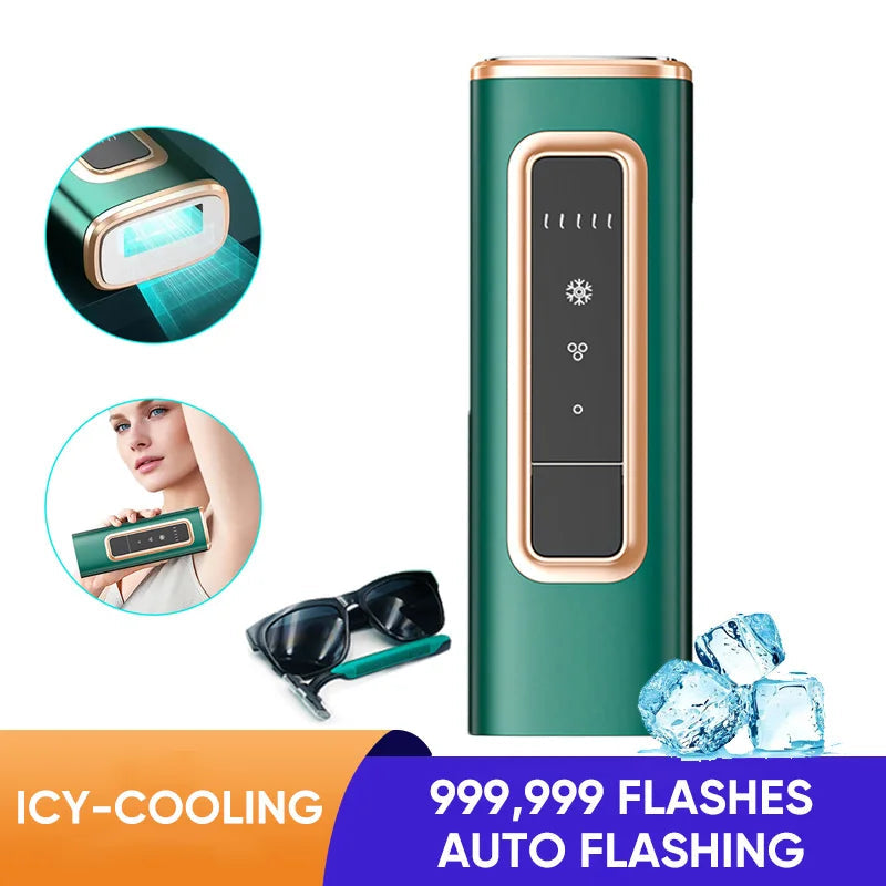 ICE COOL LASER FOR PERMANENT IPL HAIR REMOVAL DEVICE  Professional At-Home Painless Bikini Trimmer for Ladies