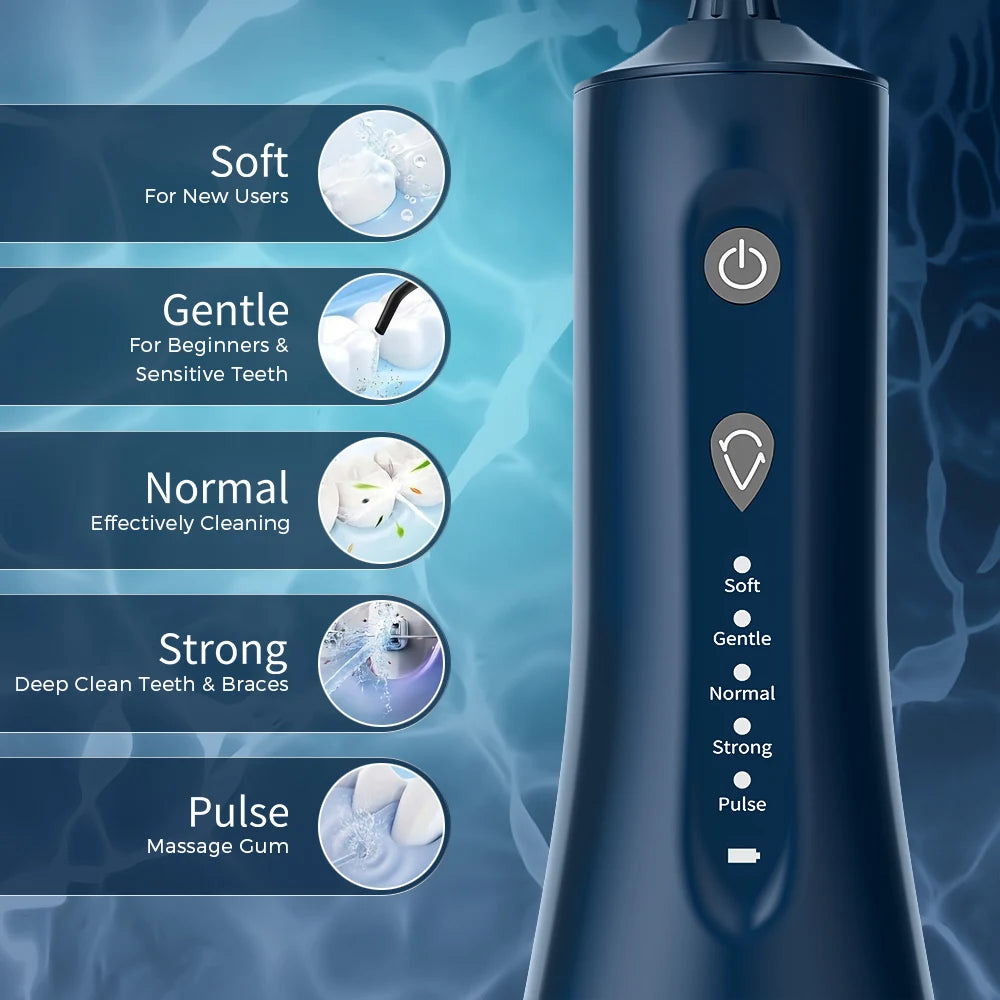 PORTABLE WATER FLOSSER  Advanced Dental Care for Healthy Teeth & Gums