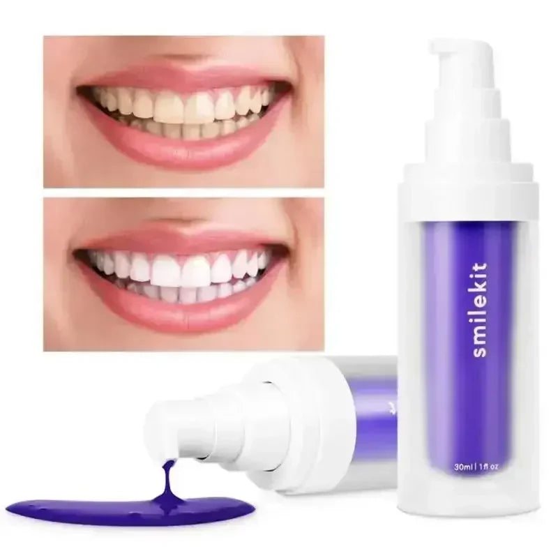 V34 PURPLE COLOR CORRECTOR TOOTHPASTE  Advanced Stain Removal & Whitening Formula