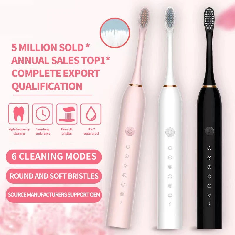 SMART ELECTRIC TOOTHBRUSH  Professional Acoustic Wave Cleaning System