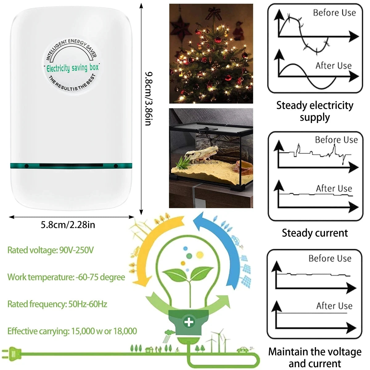 PRO POWER SAVE ELECTRIC ENERGY SAVER  Model SD008 - Commercial & Household Power Saving Device