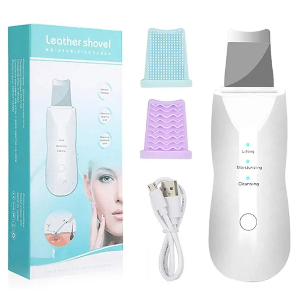 ULTRASONIC SKIN SCRAPER Pore Cleaning Facial Deep Cleaning Machine Suitable for Female and Male Beauty Instruments