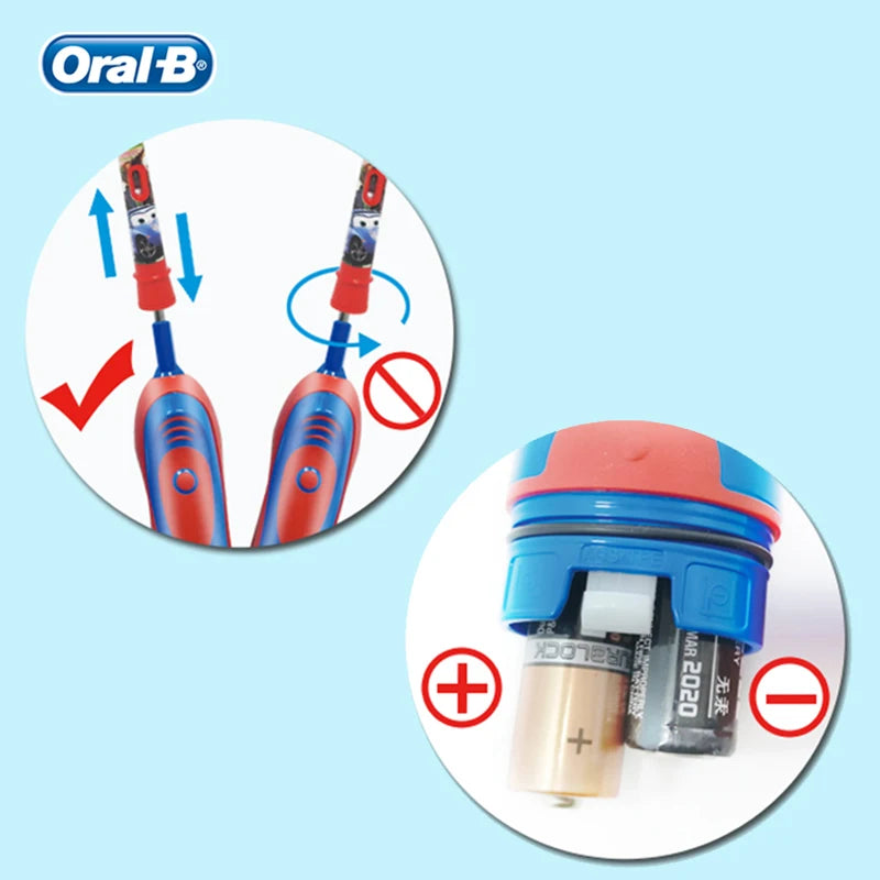 ORAL B CHILDREN ELECTRIC TOOTHBRUSH  DB5510K Rotary Teeth Brush with Soft Bristles & Timer