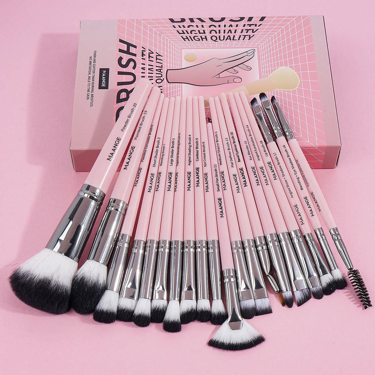 20PCS PROFESSIONAL MAKEUP BRUSH SET  Complete Professional Makeup Application Kit