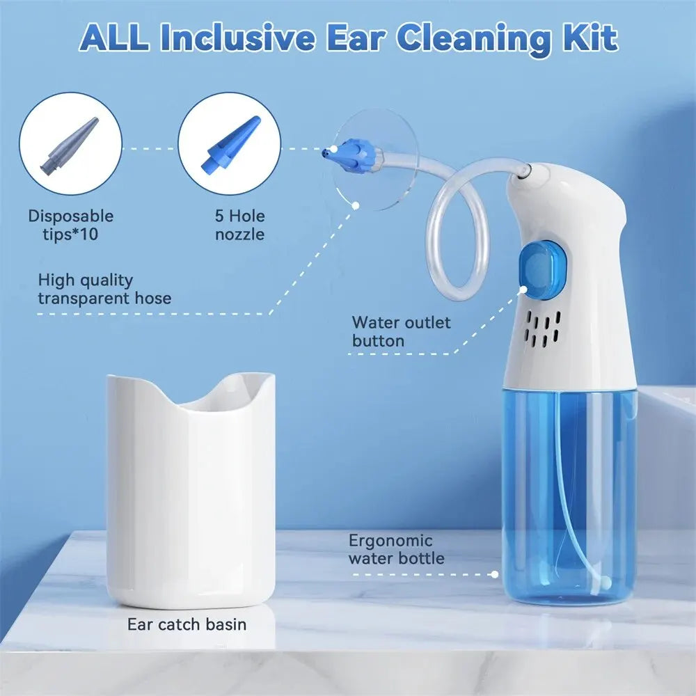 EAR WAX REMOVAL Manual Ear Cleaner Water Cleaner Earwax Remover Kit Ear Irrigation Flushing System Ear Cleaning Kit Healthy Care