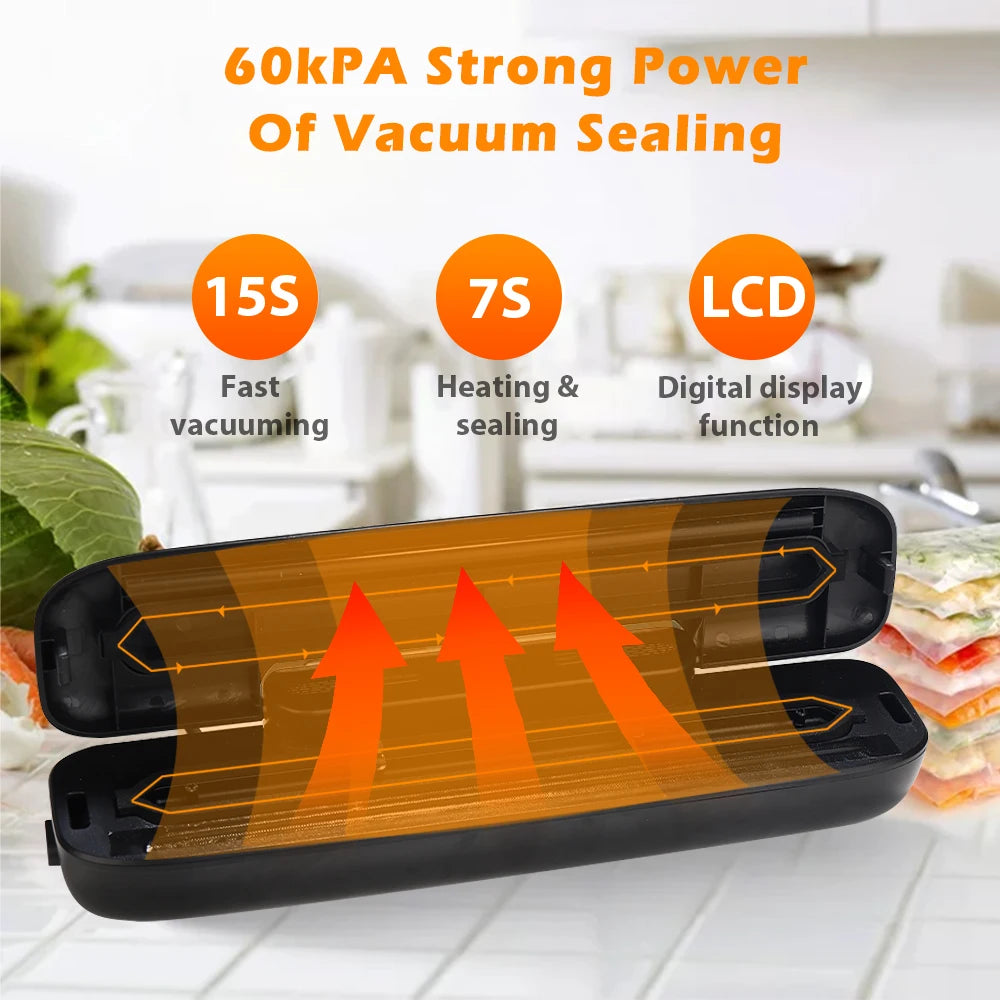 VACUUM SEALER PACKAGING MACHINE With Free 10pcs Vacuum bags Household Vacuum Food Sealing