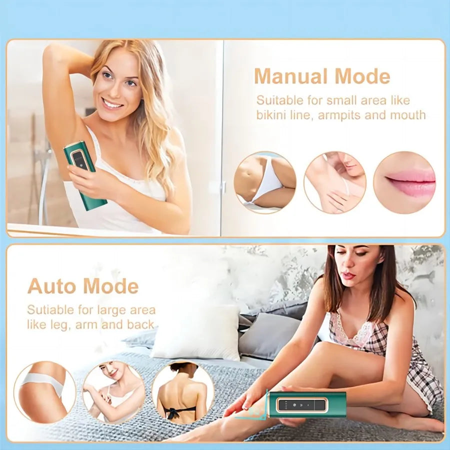 ICE COOL LASER FOR PERMANENT IPL HAIR REMOVAL DEVICE  Professional At-Home Painless Bikini Trimmer for Ladies