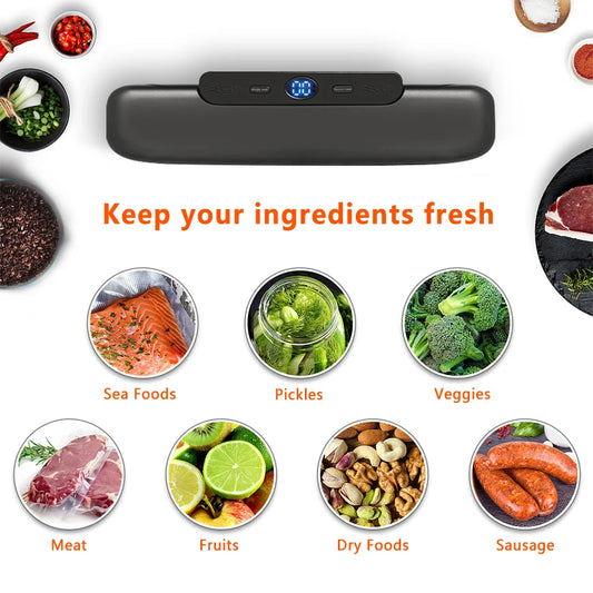 VACUUM SEALER PACKAGING MACHINE With Free 10pcs Vacuum bags Household Vacuum Food Sealing