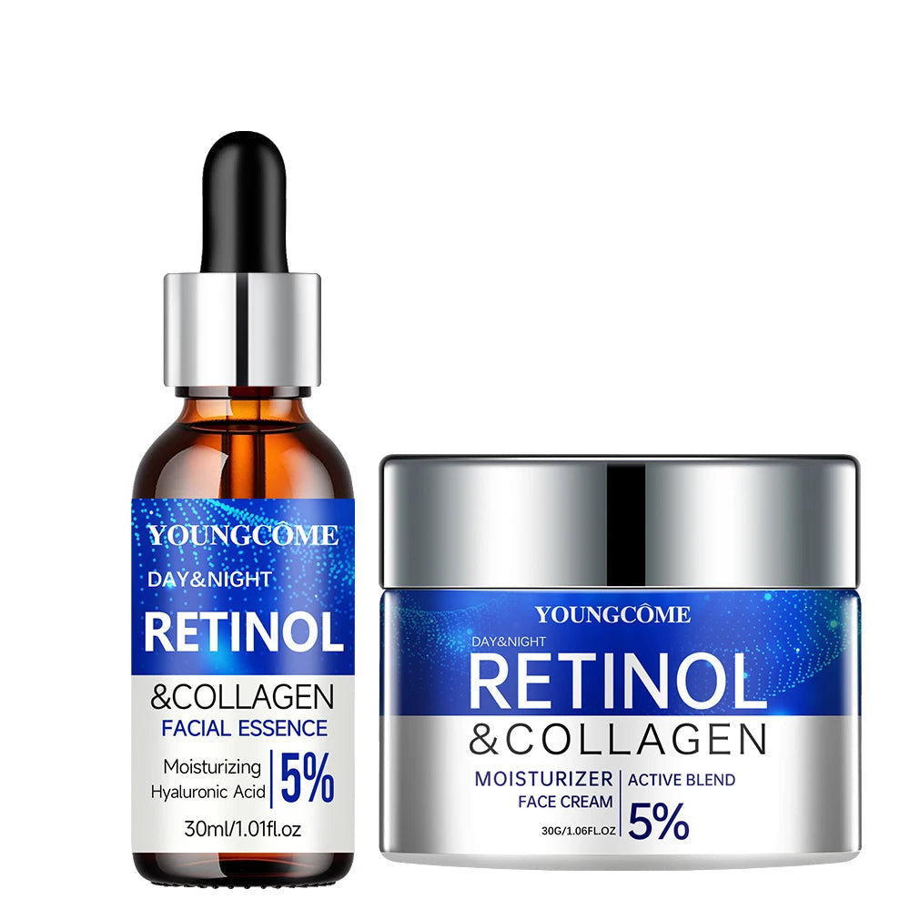 RETINOL CREAM & SERUM COMBO SET  Advanced Anti-Aging Skincare System