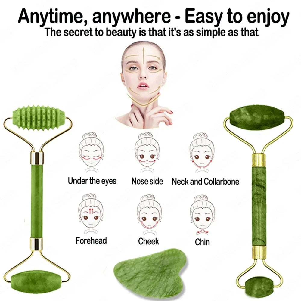 GUASHA MASSAGE SCRAPER & FACIAL MASSAGER  Natural Anti-Aging Beauty Tool