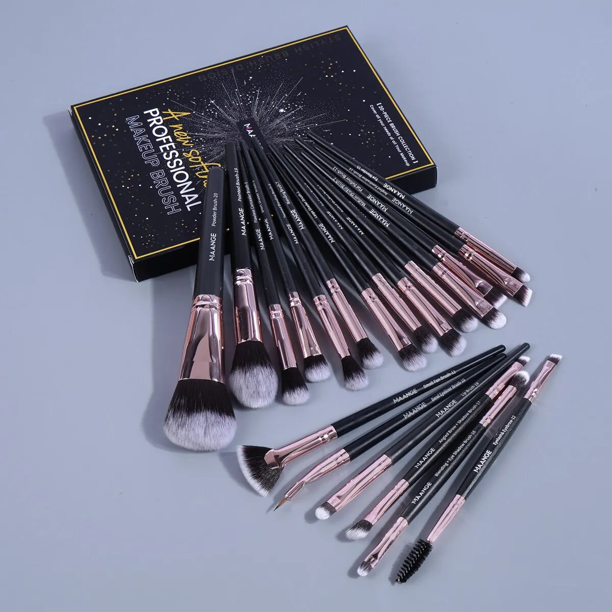 20PCS PROFESSIONAL MAKEUP BRUSH SET  Complete Professional Makeup Application Kit