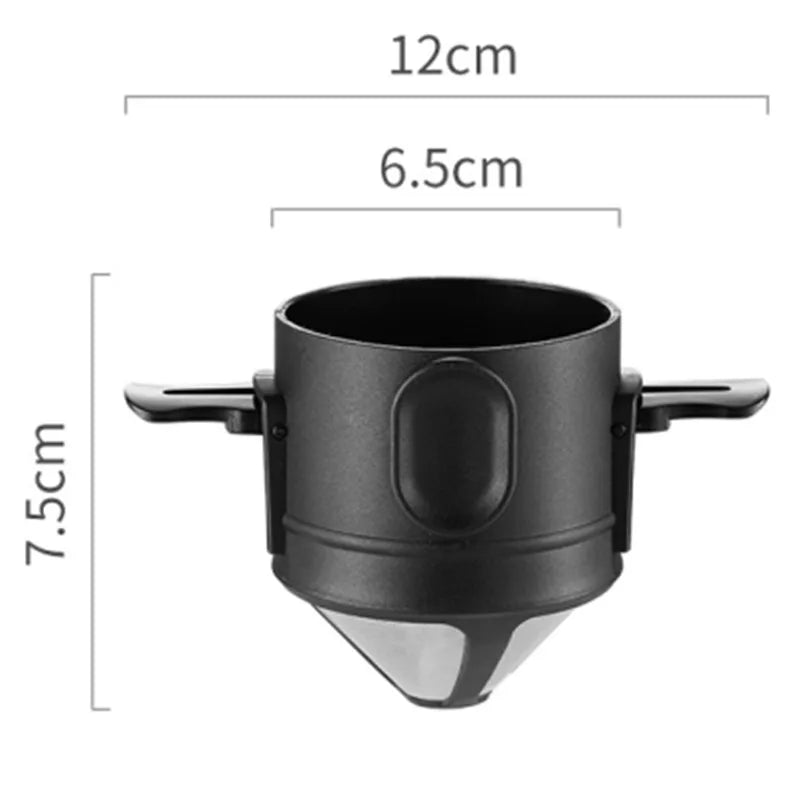 STAINLESS STEEL REUSABLE MUG Coffee Filter Drip Coffee Tea Holder Dripper Tea Cup Set Coffee Pot Coffeeware