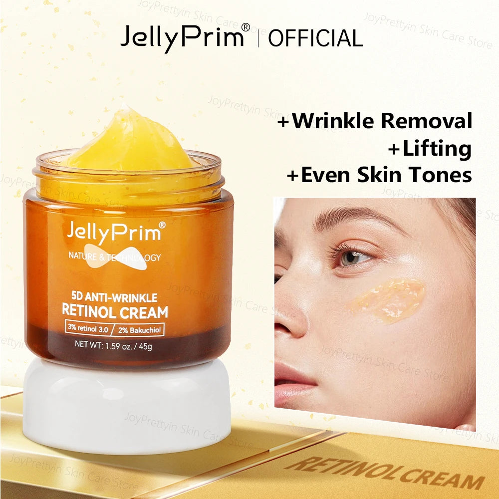 POWERFUL RETINOL FACE CREAM  Anti-Aging & Wrinkle Removal with Retinol, Hyaluronic Acid, and Vitamin E