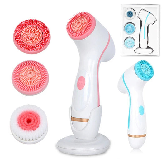 3-IN-1 ULTRASONIC FACIAL CLEANSING BRUSH  Electric Face Massager & Blackhead Removal System