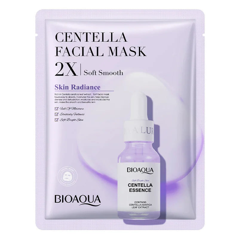 20PCS CENTELLA COLLAGEN FACE MASK VC Moisturizing Refreshing Sheet Masks Hyaluronic Acid  Facial Mask Skin Care Products