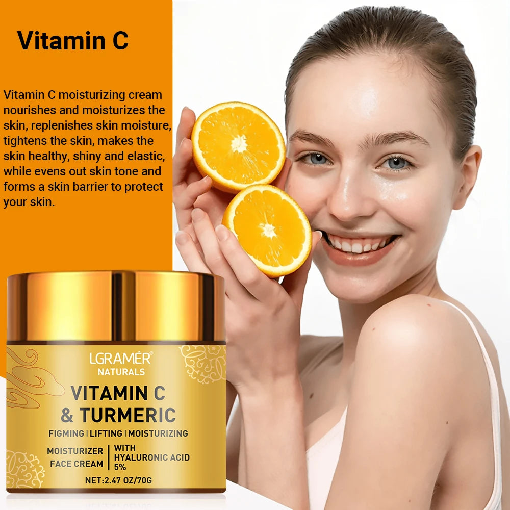 TURMERIC VITAMIN C FACE CREAM  Advanced Anti-Aging & Skin Brightening Formula