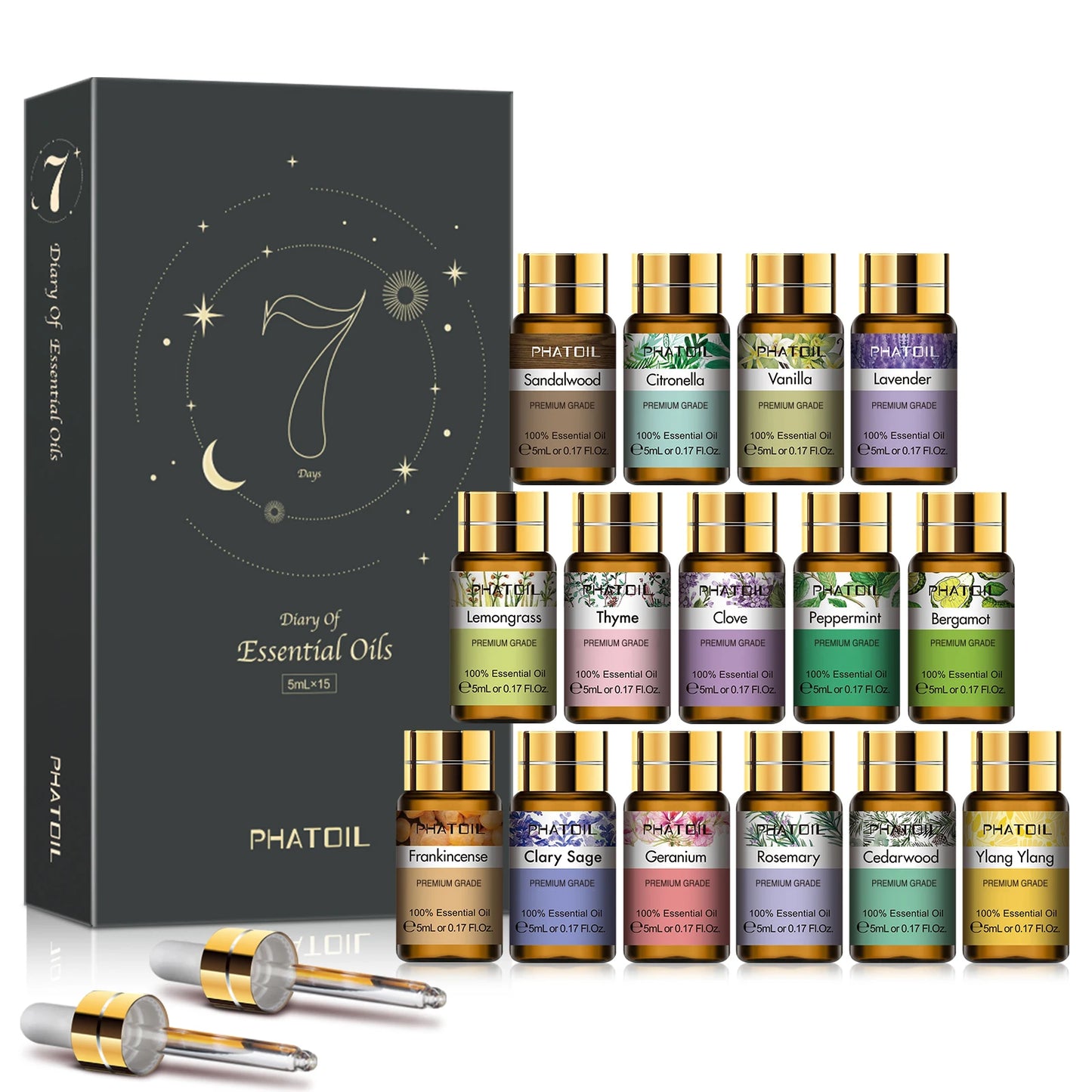 ESSENTIAL OILS GIFT SET  15-Piece Premium Aromatherapy Collection