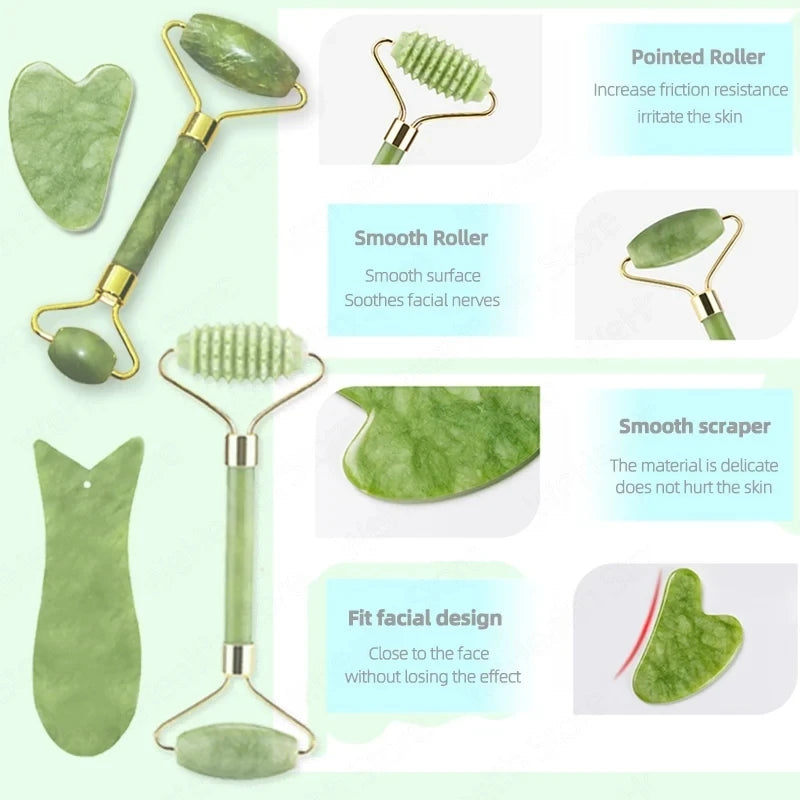 GUASHA MASSAGE SCRAPER & FACIAL MASSAGER  Natural Anti-Aging Beauty Tool