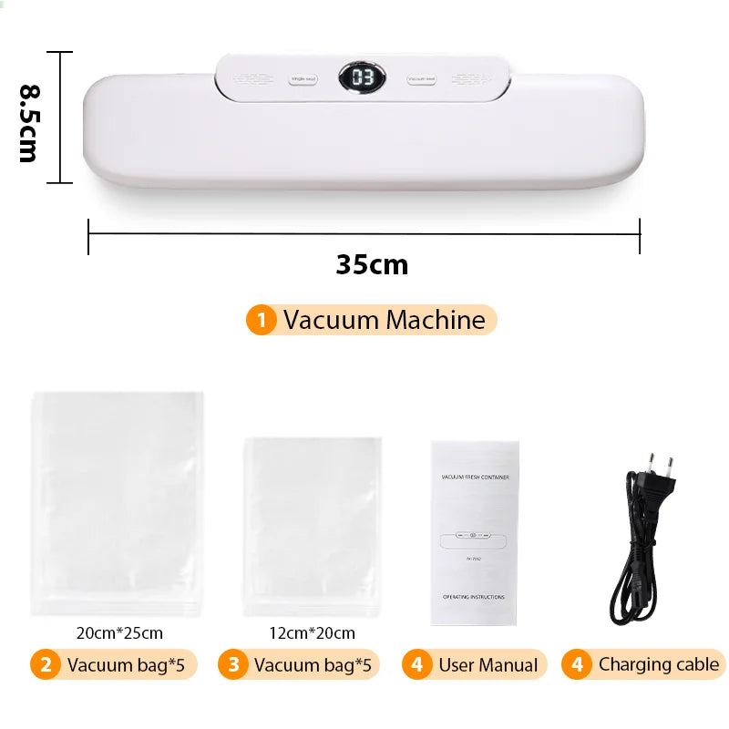 VACUUM SEALER PACKAGING MACHINE With Free 10pcs Vacuum bags Household Vacuum Food Sealing