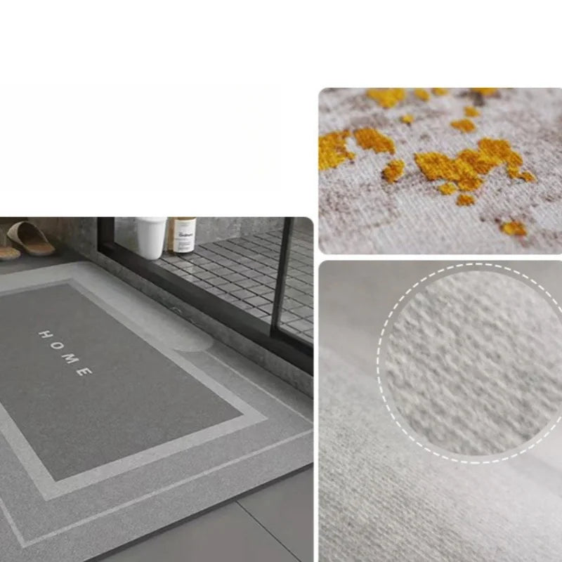 40*60cm SUPER ABSORBENT FLOOR MAT For Bathroom Non Slip, Fast Drying Soft, Carpet Shower Tub Outdoor Doormat