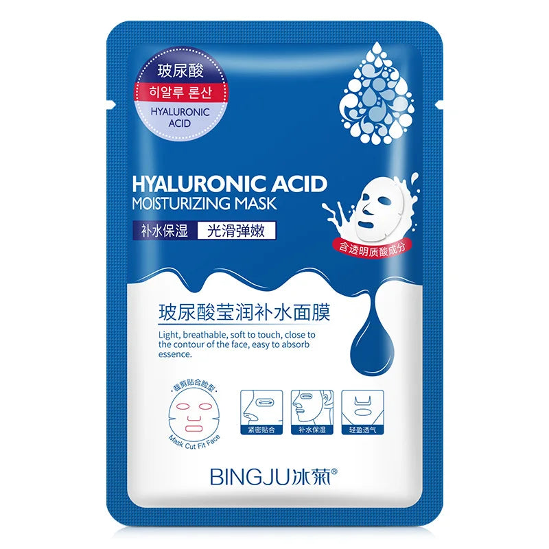 20PCS HYALURONIC ACID COLLAGEN FACE MASK  Deep Hydration & Skin Rejuvenation