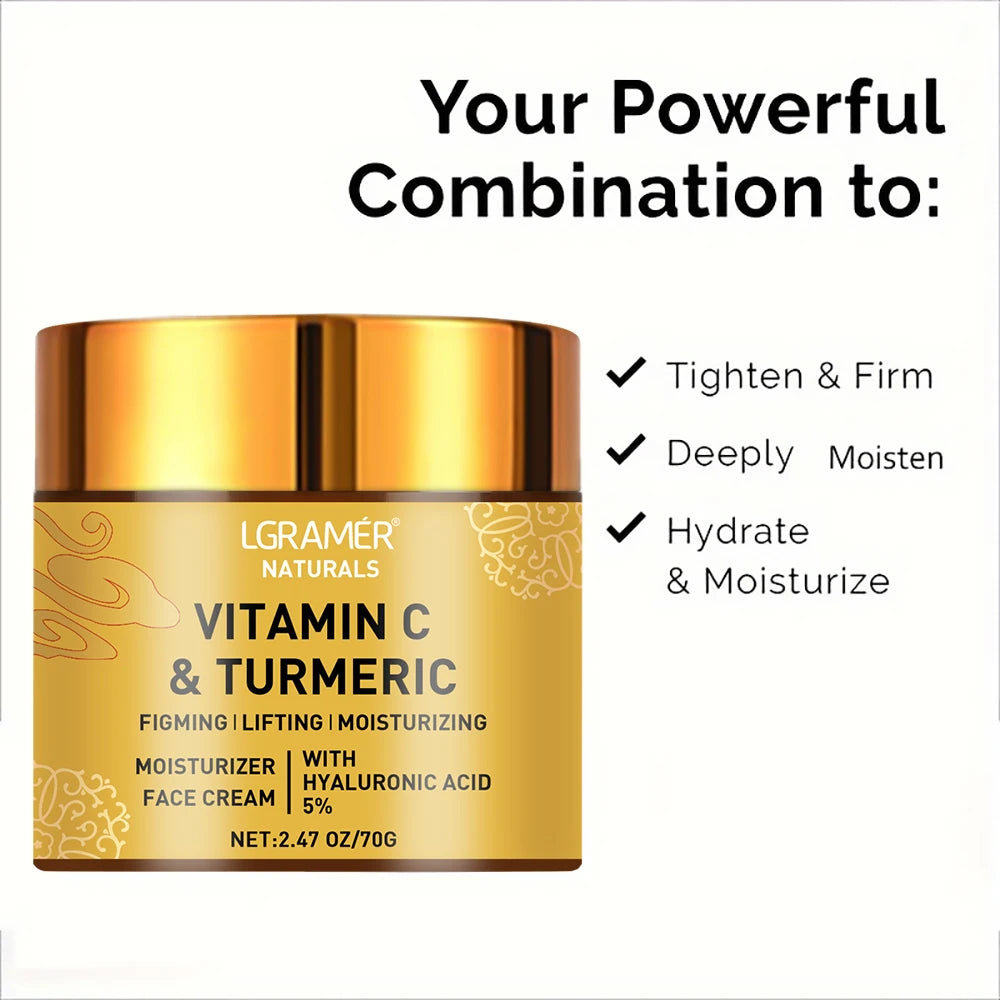 TURMERIC VITAMIN C FACE CREAM  Advanced Anti-Aging & Skin Brightening Formula