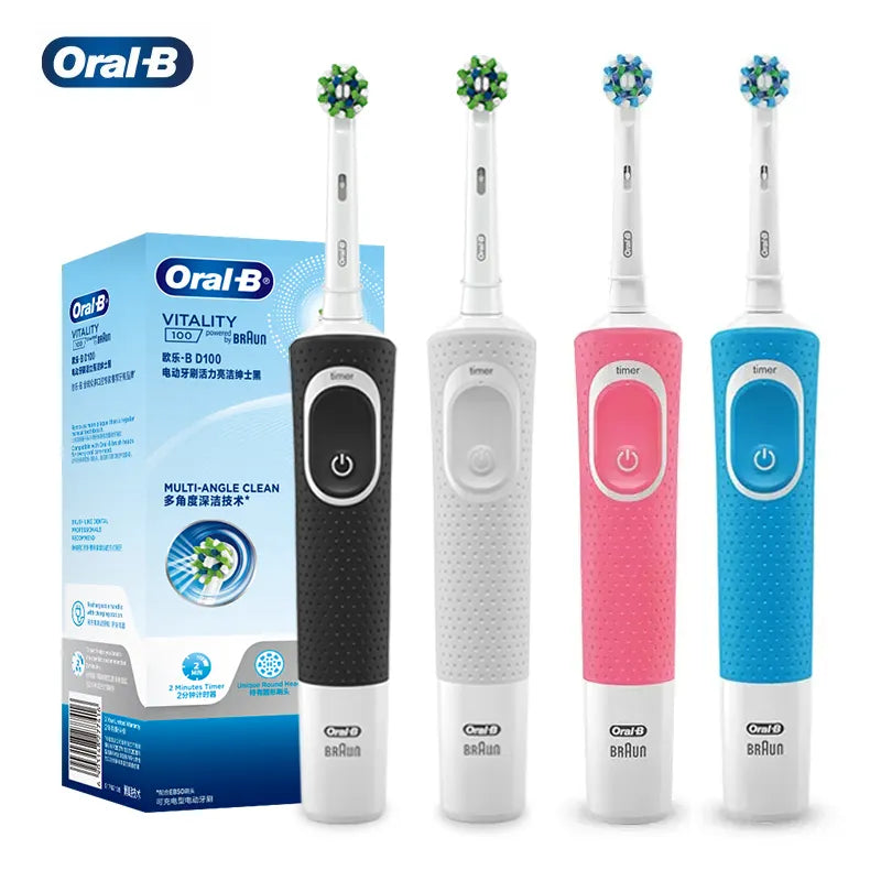 ORAL B D100 ELECTRIC TOOTHBRUSH  2D Vitality Cleaning with Rechargeable Inductive Charger