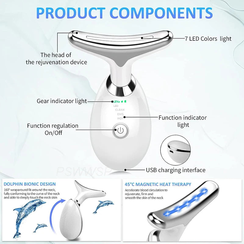 FACIAL NECK MASSAGER Beauty Device Lifting Tighten Skin Care Tool