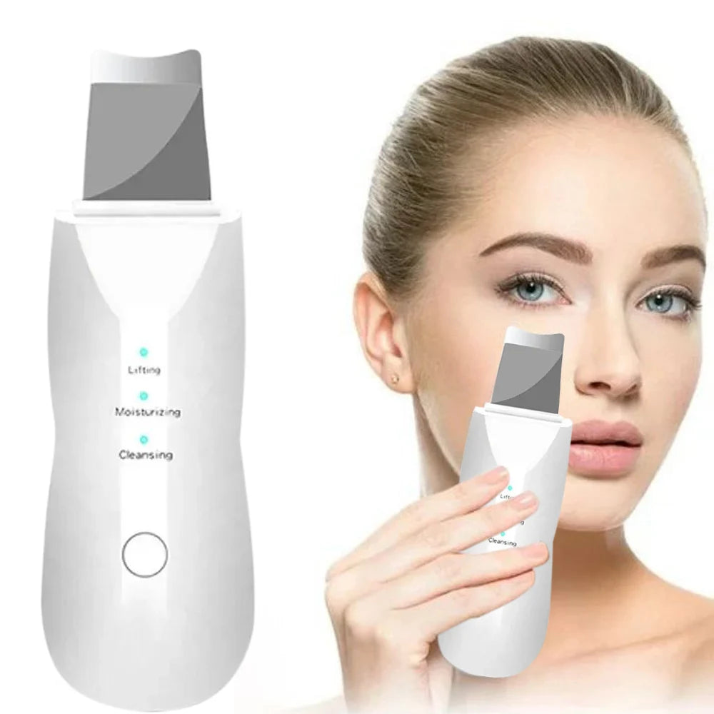 ULTRASONIC SKIN SCRAPER Pore Cleaning Facial Deep Cleaning Machine Suitable for Female and Male Beauty Instruments