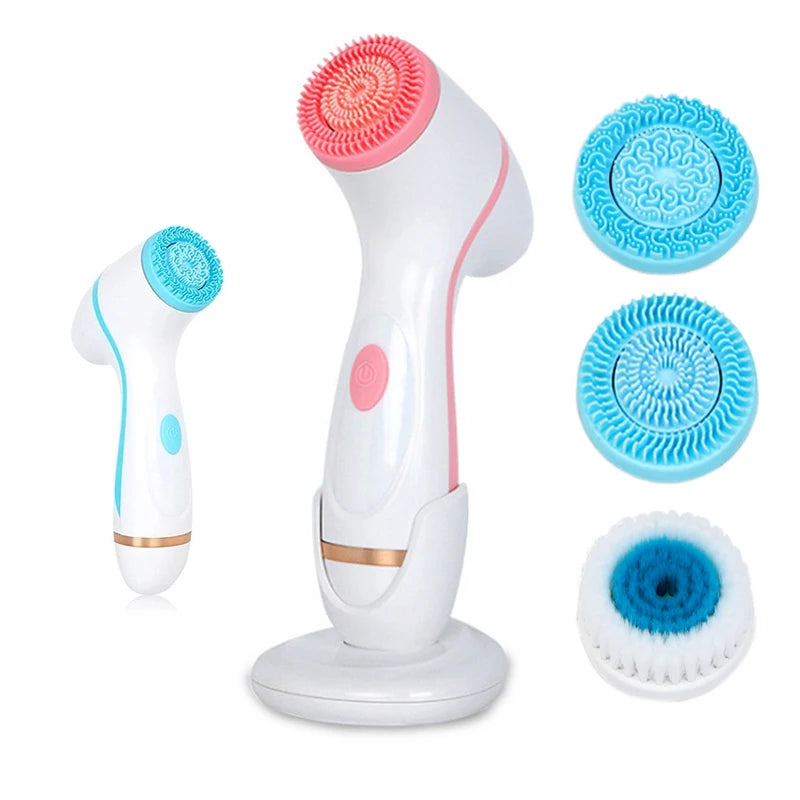 3-IN-1 ULTRASONIC FACIAL CLEANSING BRUSH  Electric Face Massager & Blackhead Removal System