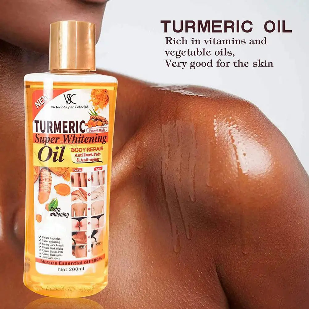 TURMERIC ESSENTIAL OIL Facial Body Massage oil Moisturizing Diffuser Aromatherapy Brightening Smoothing Body Face Skin Care 200m