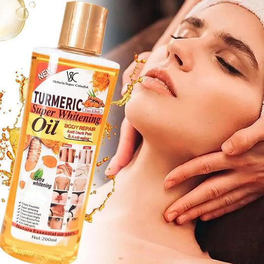 TURMERIC ESSENTIAL OIL Facial Body Massage oil Moisturizing Diffuser Aromatherapy Brightening Smoothing Body Face Skin Care 200m