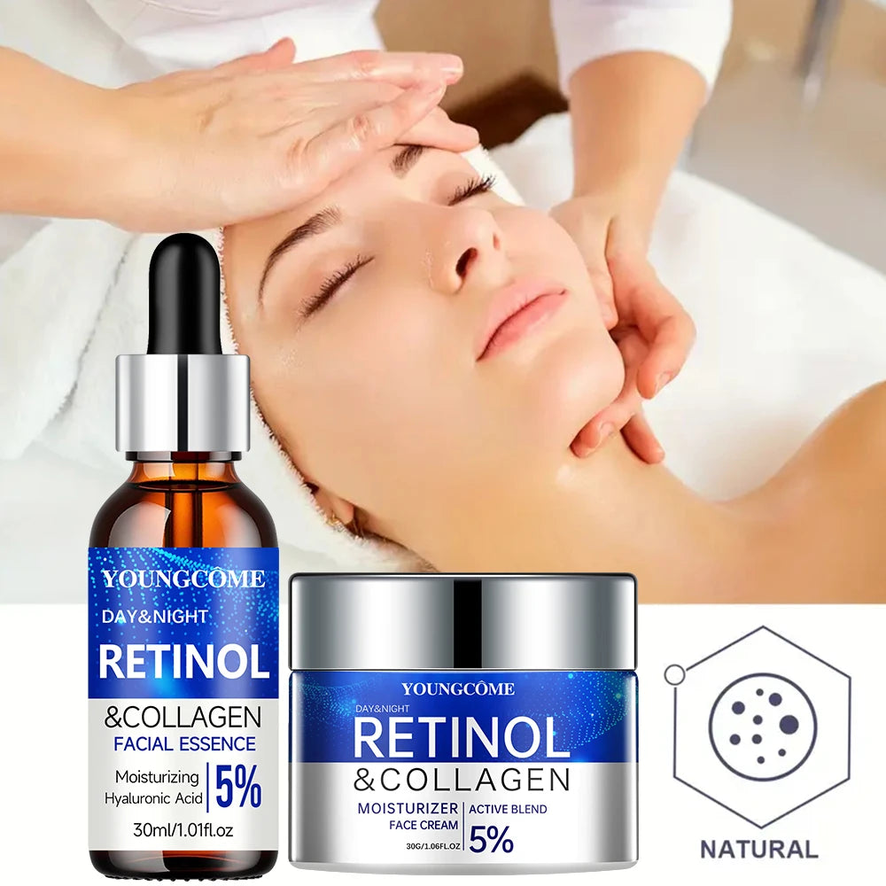 RETINOL CREAM & SERUM COMBO SET  Advanced Anti-Aging Skincare System