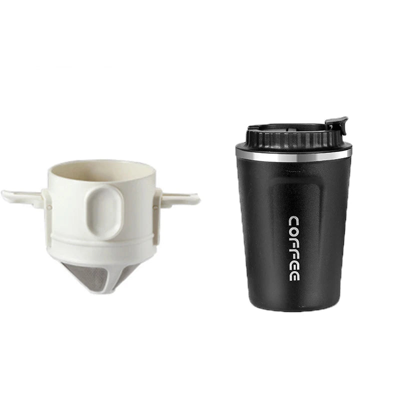 STAINLESS STEEL REUSABLE MUG Coffee Filter Drip Coffee Tea Holder Dripper Tea Cup Set Coffee Pot Coffeeware